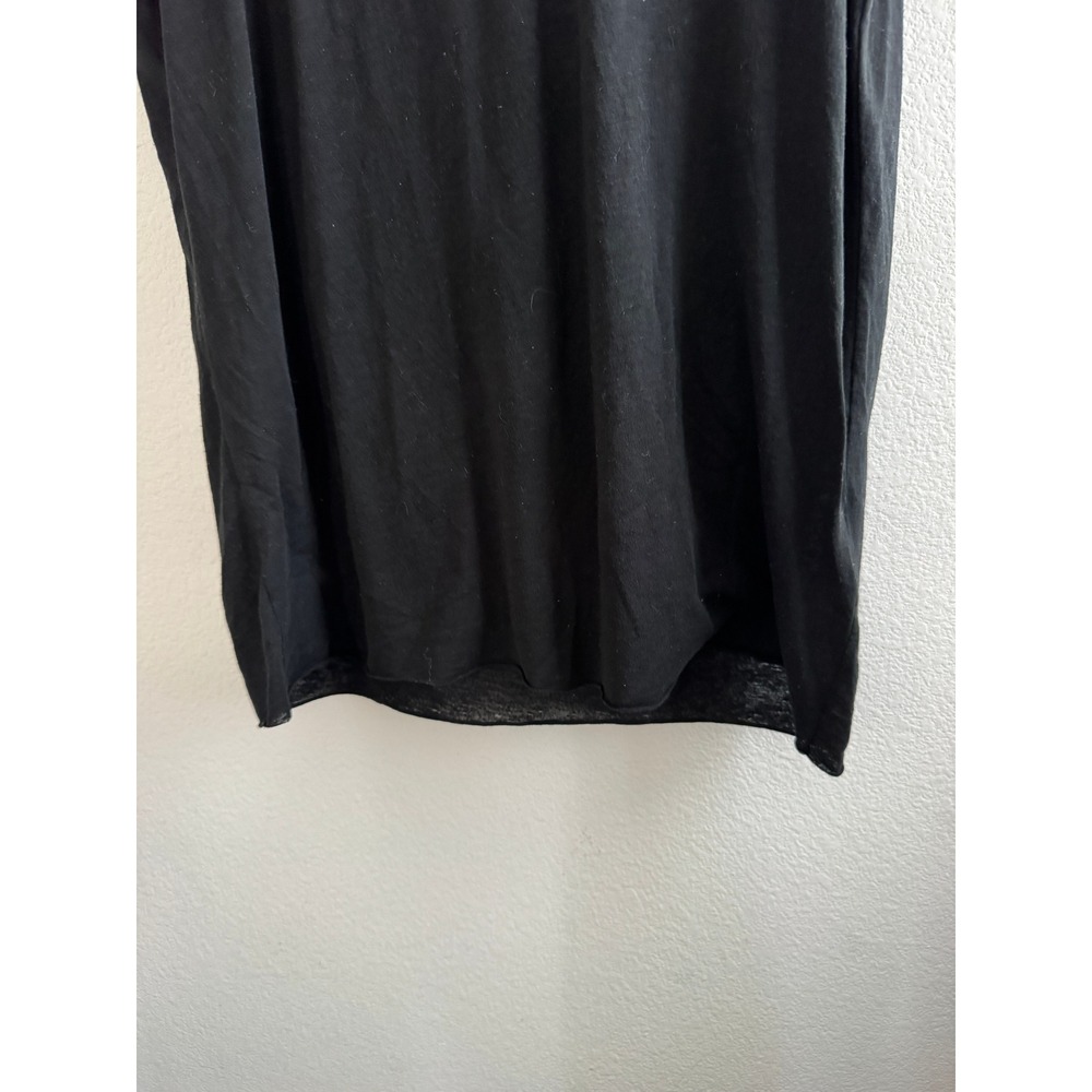 Helmut Lang Black Draped Pima Cotton Blend Tank Top Large - Picture 3 of 7